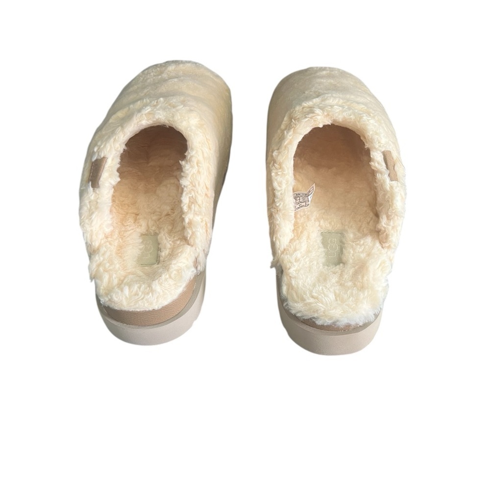 UGG Natural Fuzz Sugar Wool Faux Fur Slide Slipper - Picture 7 of 13